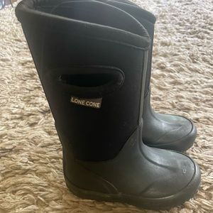 Black Lone Cone Kids Rainboots